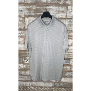 Nike Golf Tour Performance Dri Fit Striped Grey/White polo shirt XL